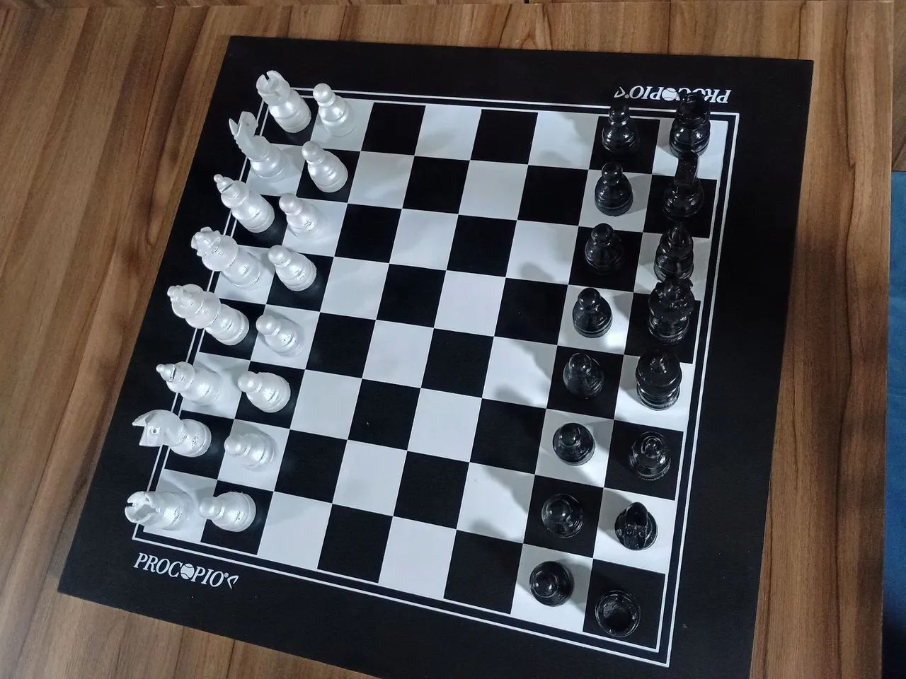 Jogo de xadrez em madeira com tabuleiro  - Foto 2