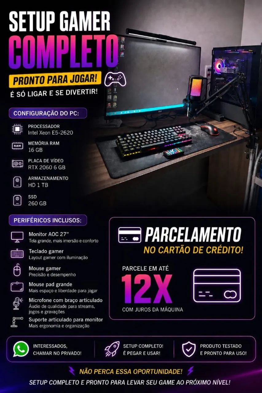 Setup Gamer Completo - Foto 3