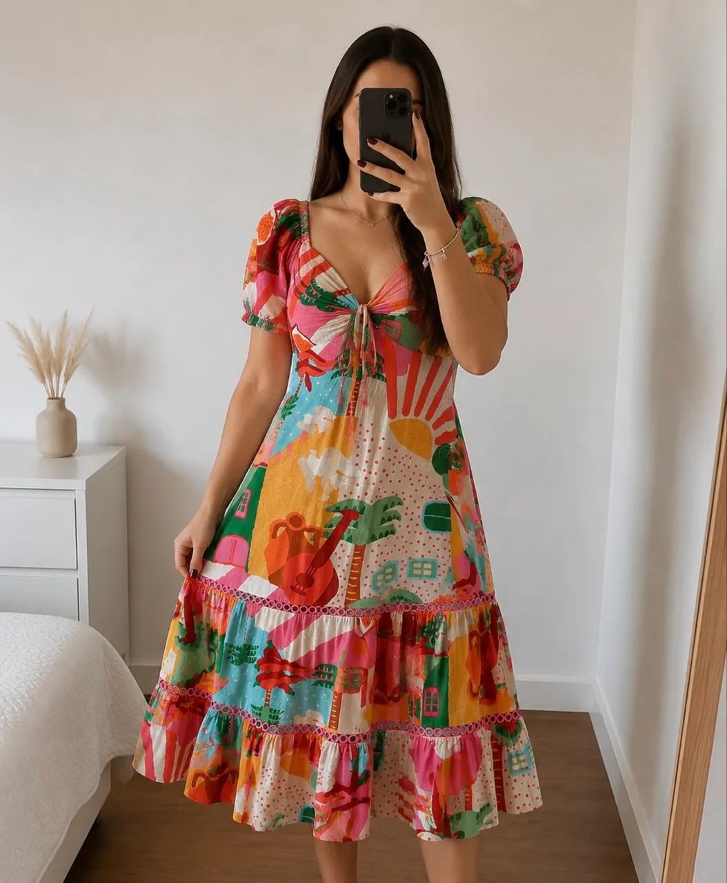 Vestido longo estilo farm M - Foto 4