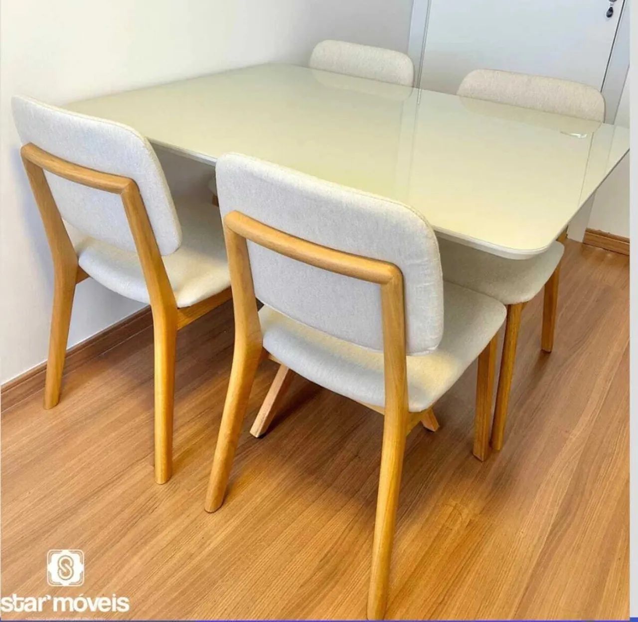 MESA DE JANTAR 120x80cm com 4 CADEIRAS - Foto 2