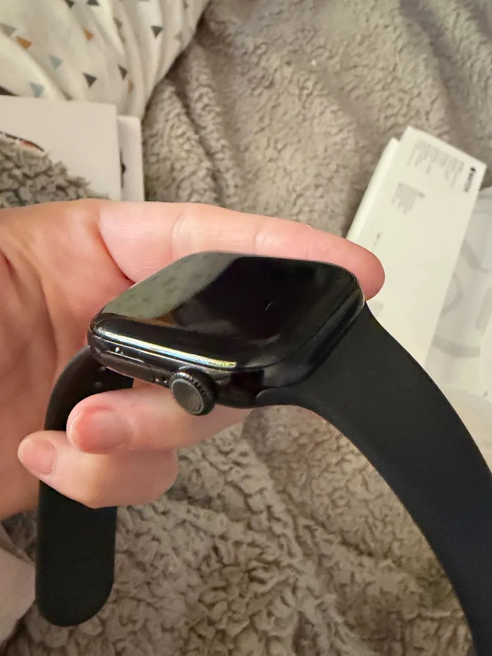Apple Watch Series 10 alumínio preto 42mm pulseira p/m na caixa