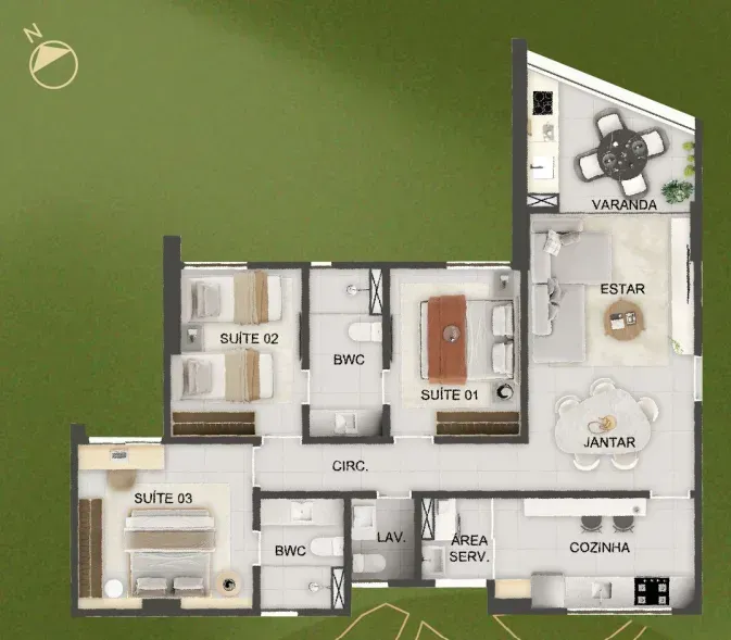 PLANTA 88m²