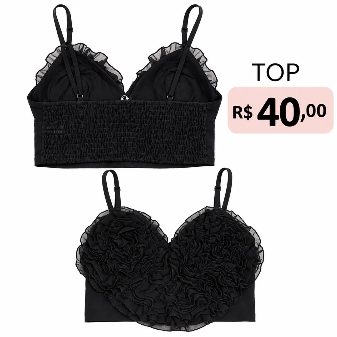 Cropped preto 