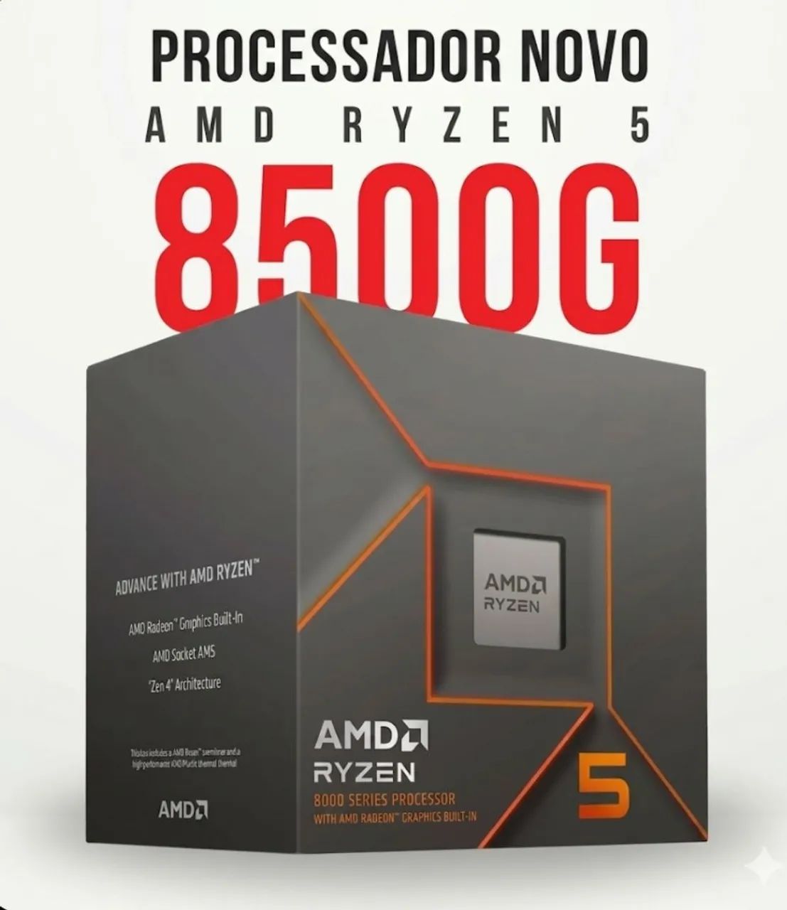 Processador AMD Ryzen 5 8500G - Novo e Original (Apenas Venda)