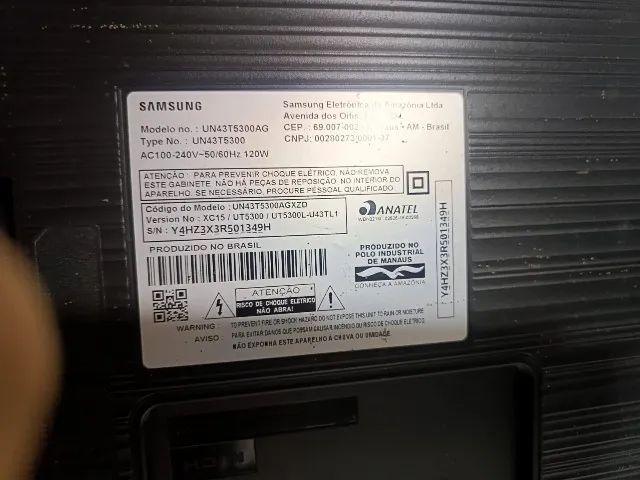 TV SAMSUNG UN43T5300AG com tela quebrada - Foto 4