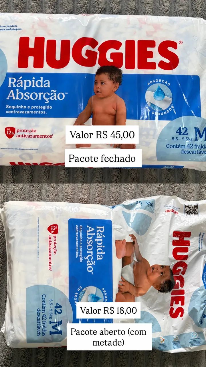 Fralda huggies tamanho M