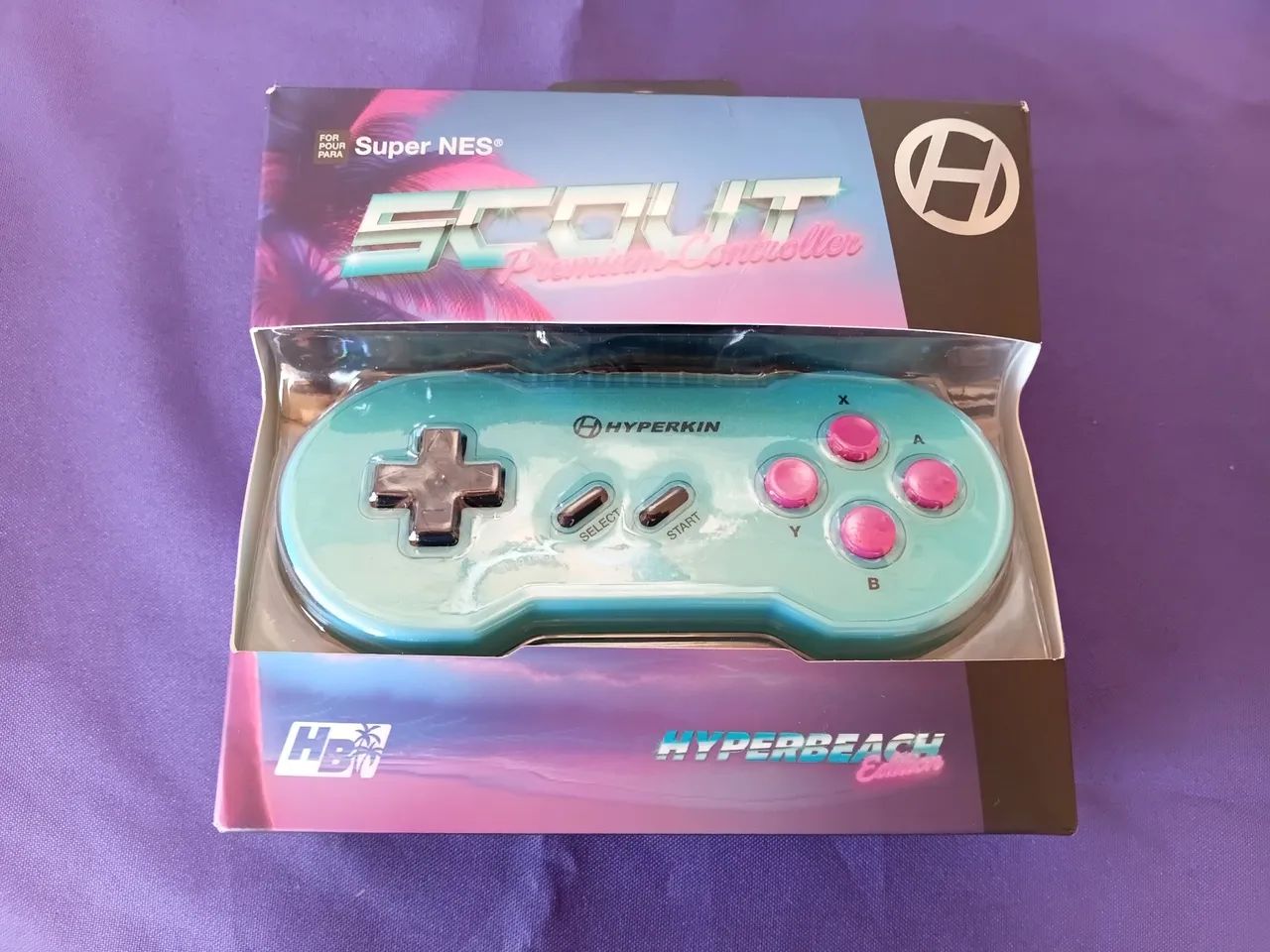 Controle Snes Hyperkin na Caixa