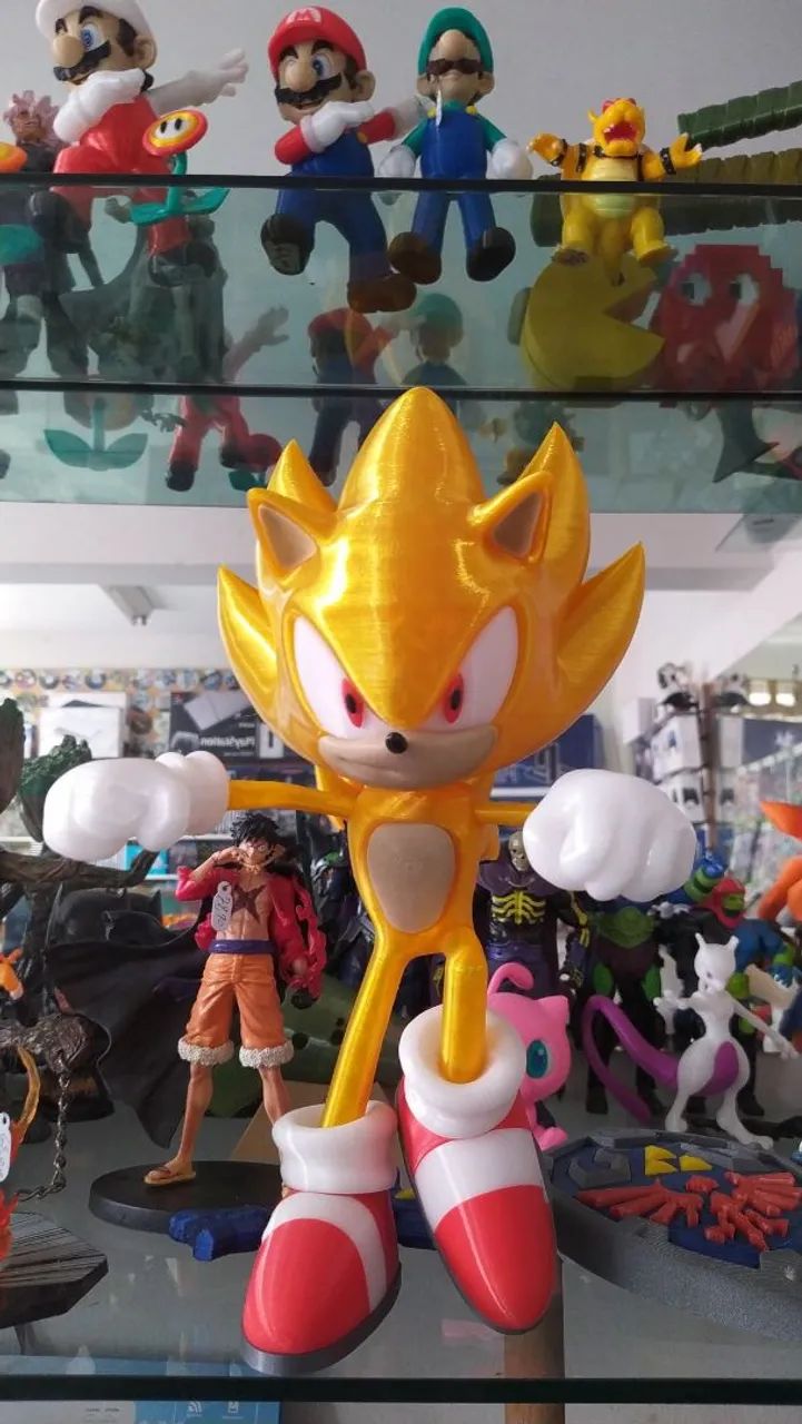 Sonic Gold Gold feito em impressora 3D  - Foto 3
