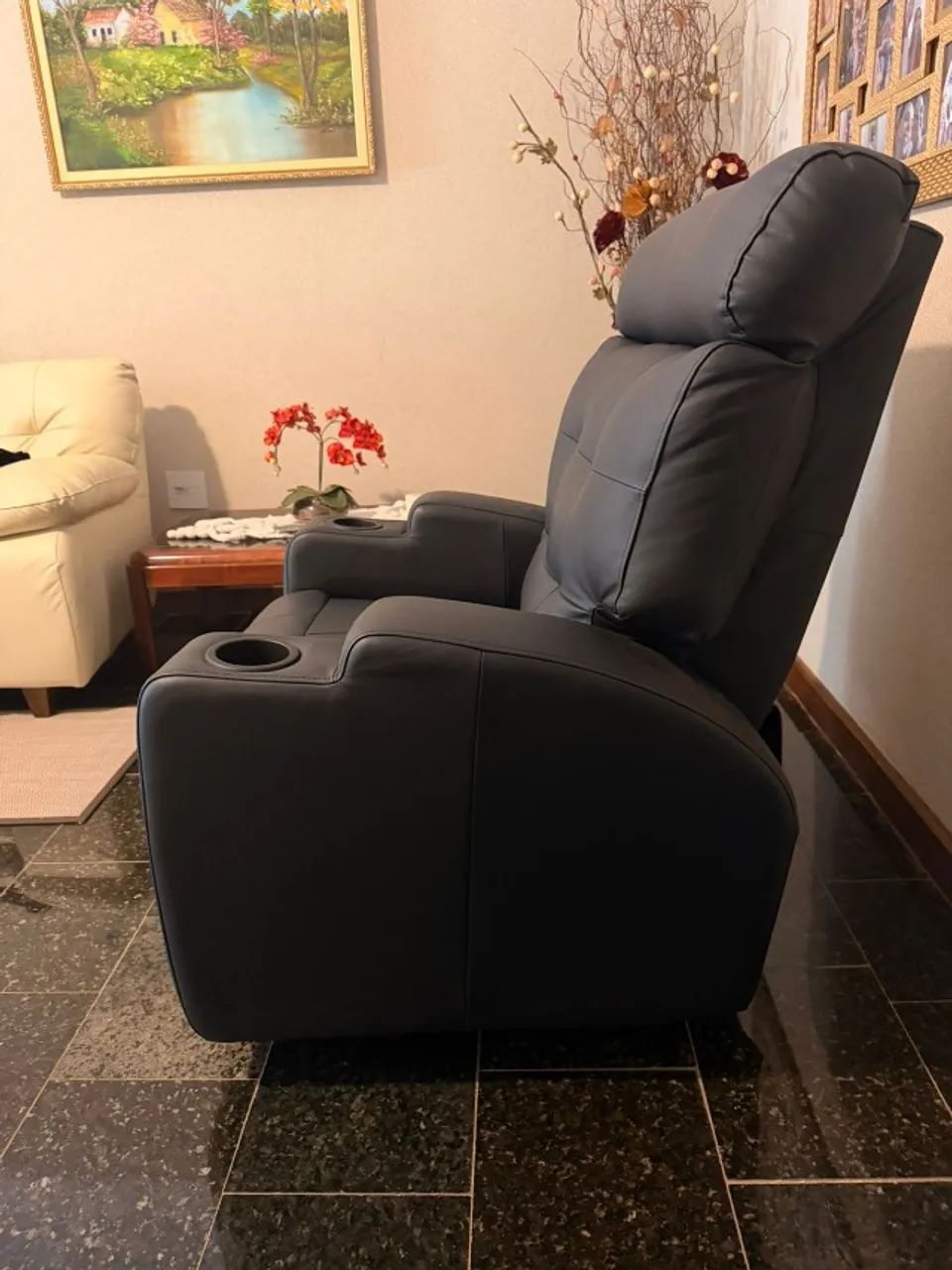 Poltrona Damie Couro Bovino - Foto 2