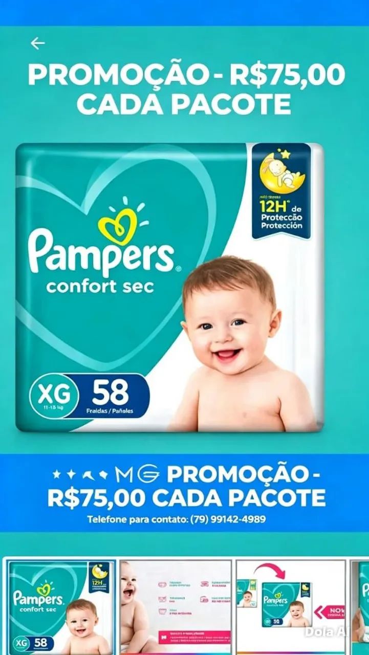 Fraldas pampers 