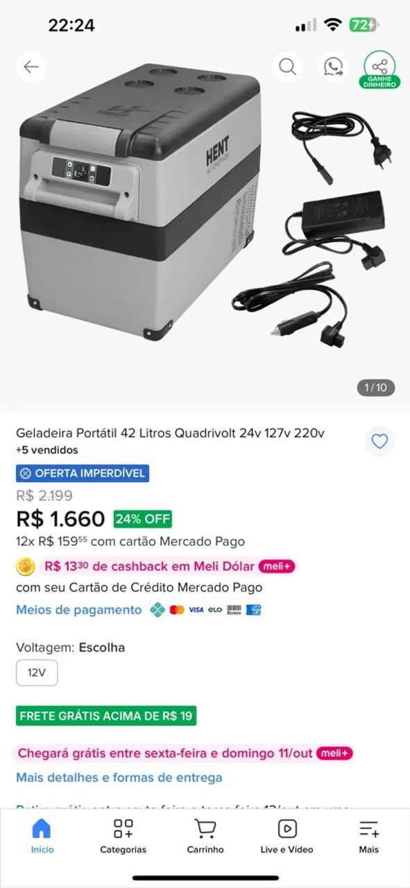 Geladeira Portátil Hent - Foto 5