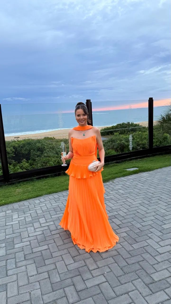 Vestido madrinha laranja - Foto 2