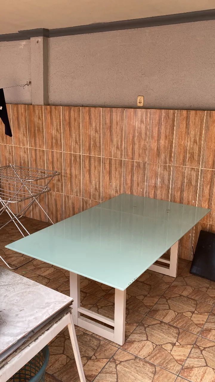 Mesa de vidro com base em mdf  - Foto 2