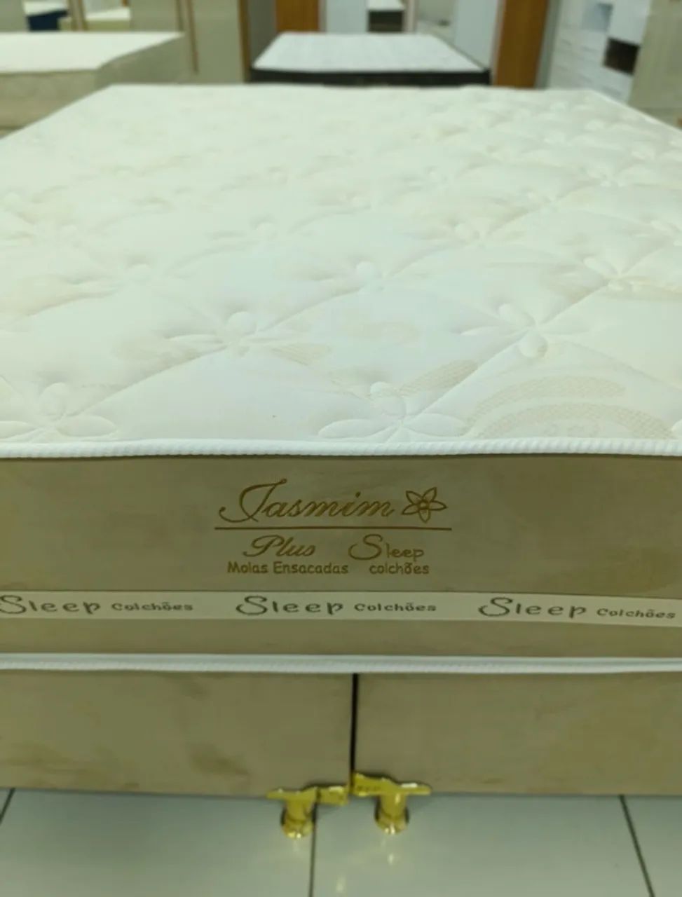 Cama Box Queen Jasmin Plus, base + colchão com molas ensacadas - Entrega imediata; - Foto 5