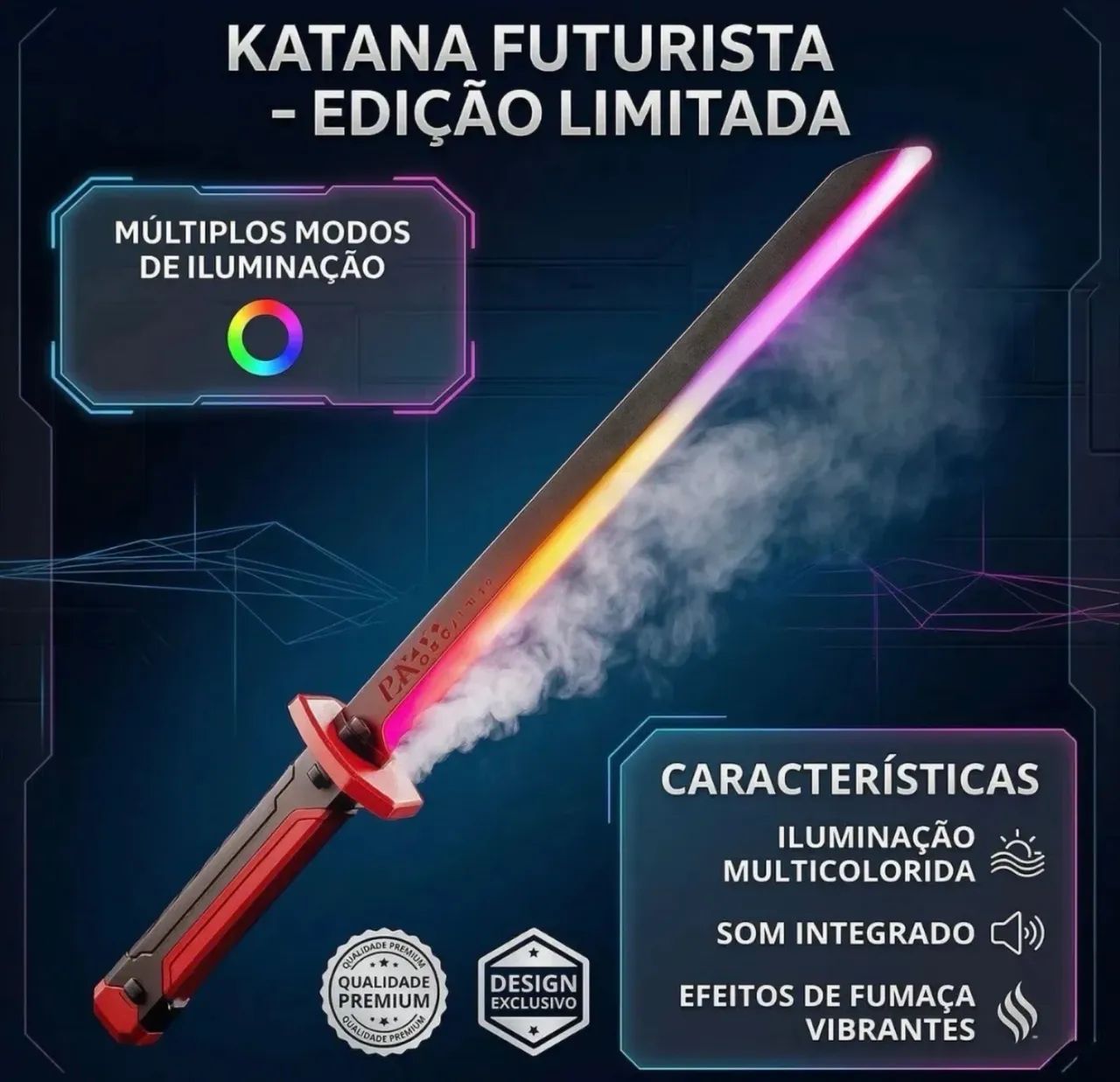 Katana Led com Efeitos Incríveis  - Foto 2