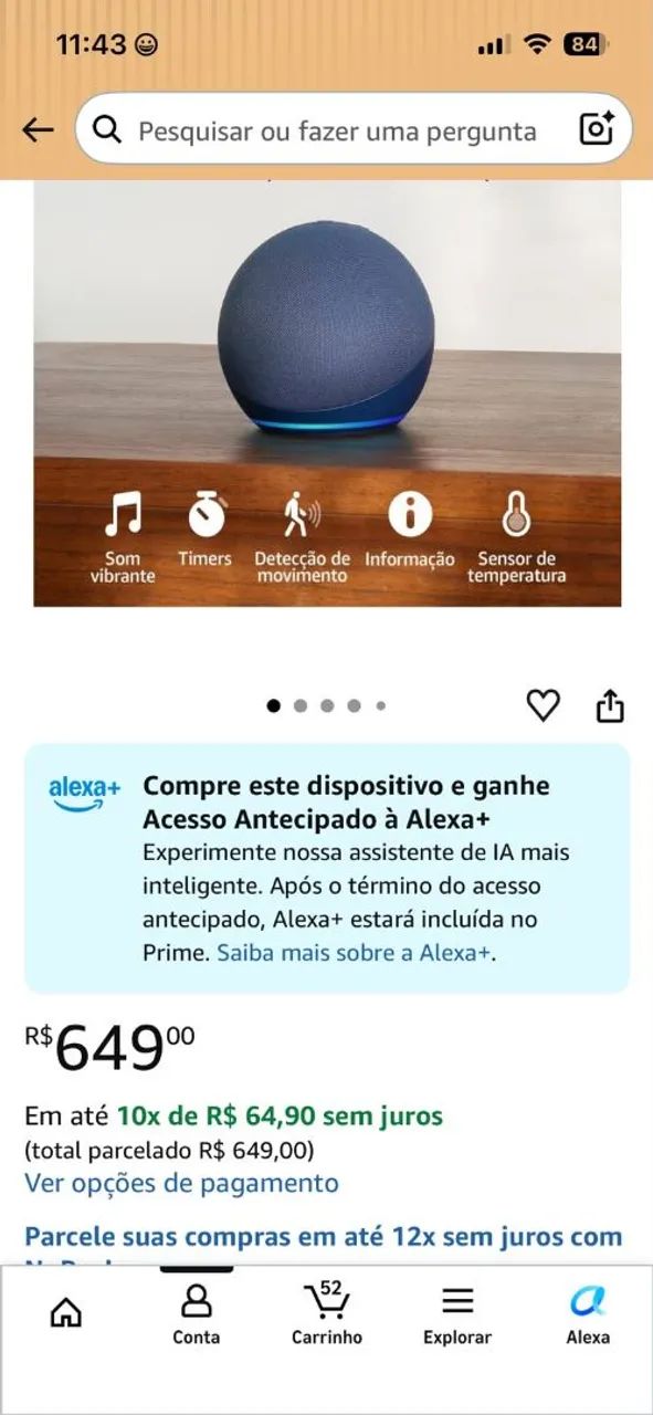 Echo dot Alexa Azul - Foto 4