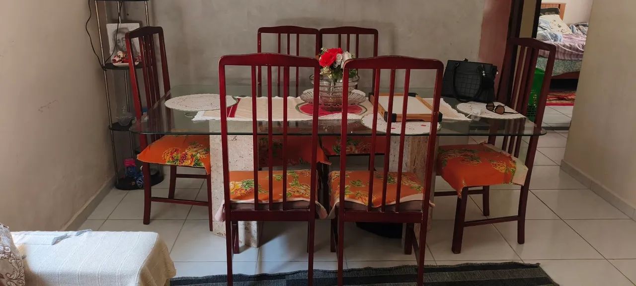 Mesa de vidro 6 lugares65171912986754121