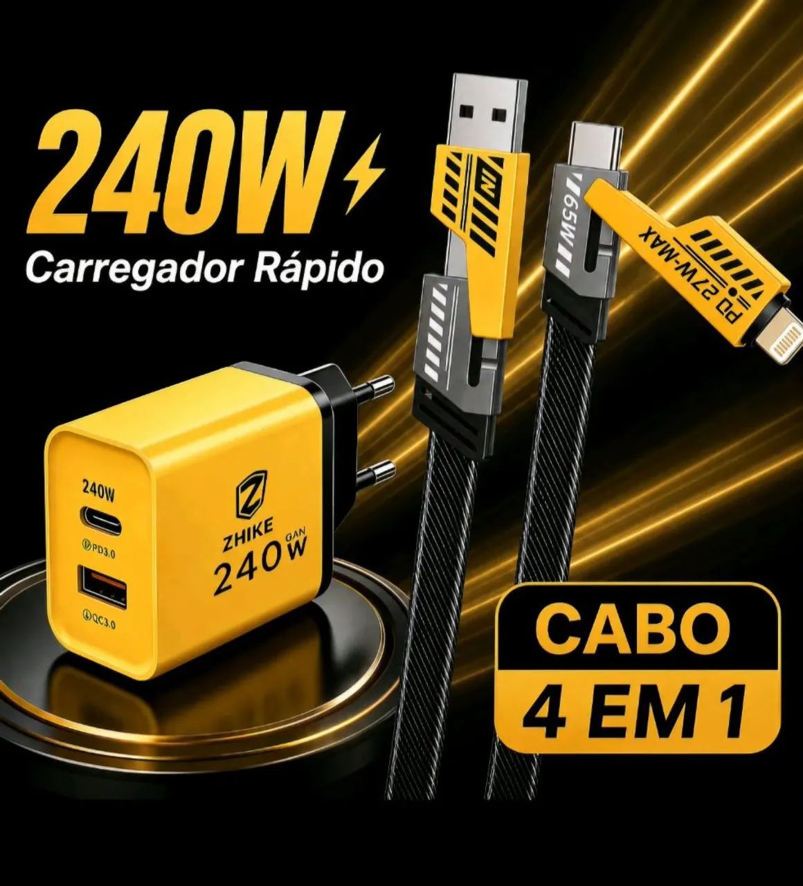 ? CARREGADOR TURBO 240W