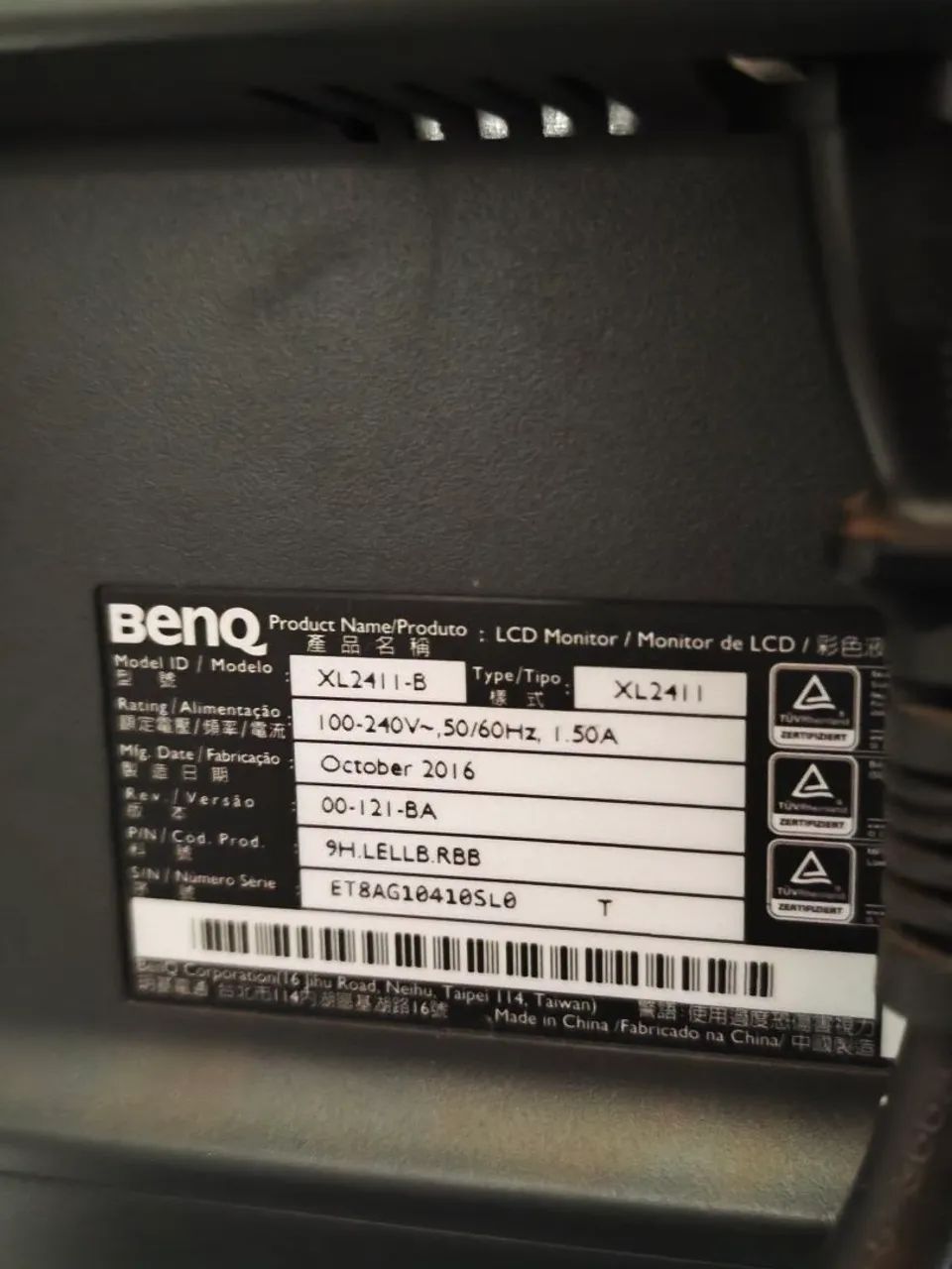 Monitor Gamer Benq Com Tela De 24 Polegadas - 144hz - Resolução Full Hd (Usado) - Foto 3