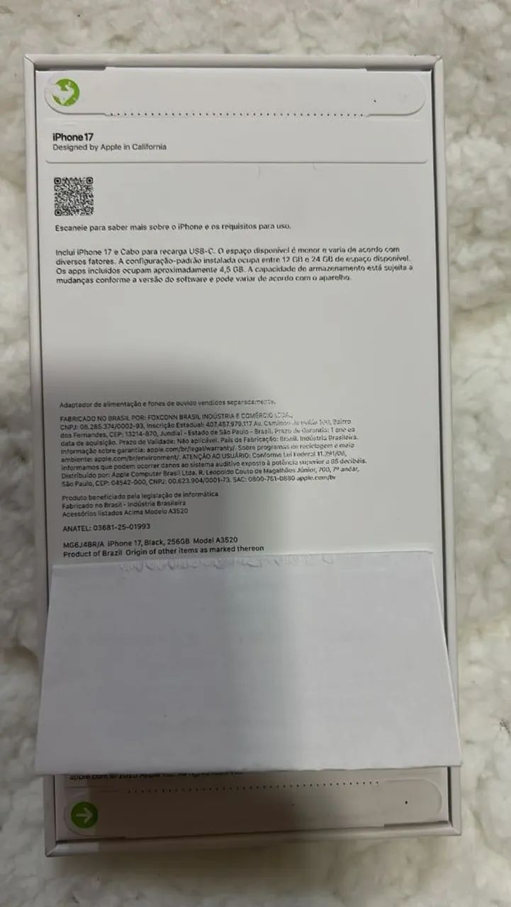 Iphone 17 PRETO LACRADO MODELO Anatel com chip  - Foto 2