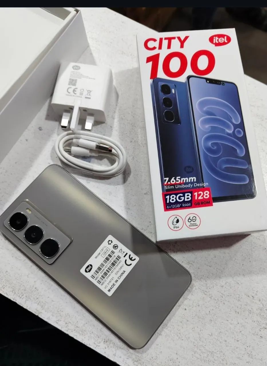 Itel city 100 Lançamento - 256/4 Titanium 