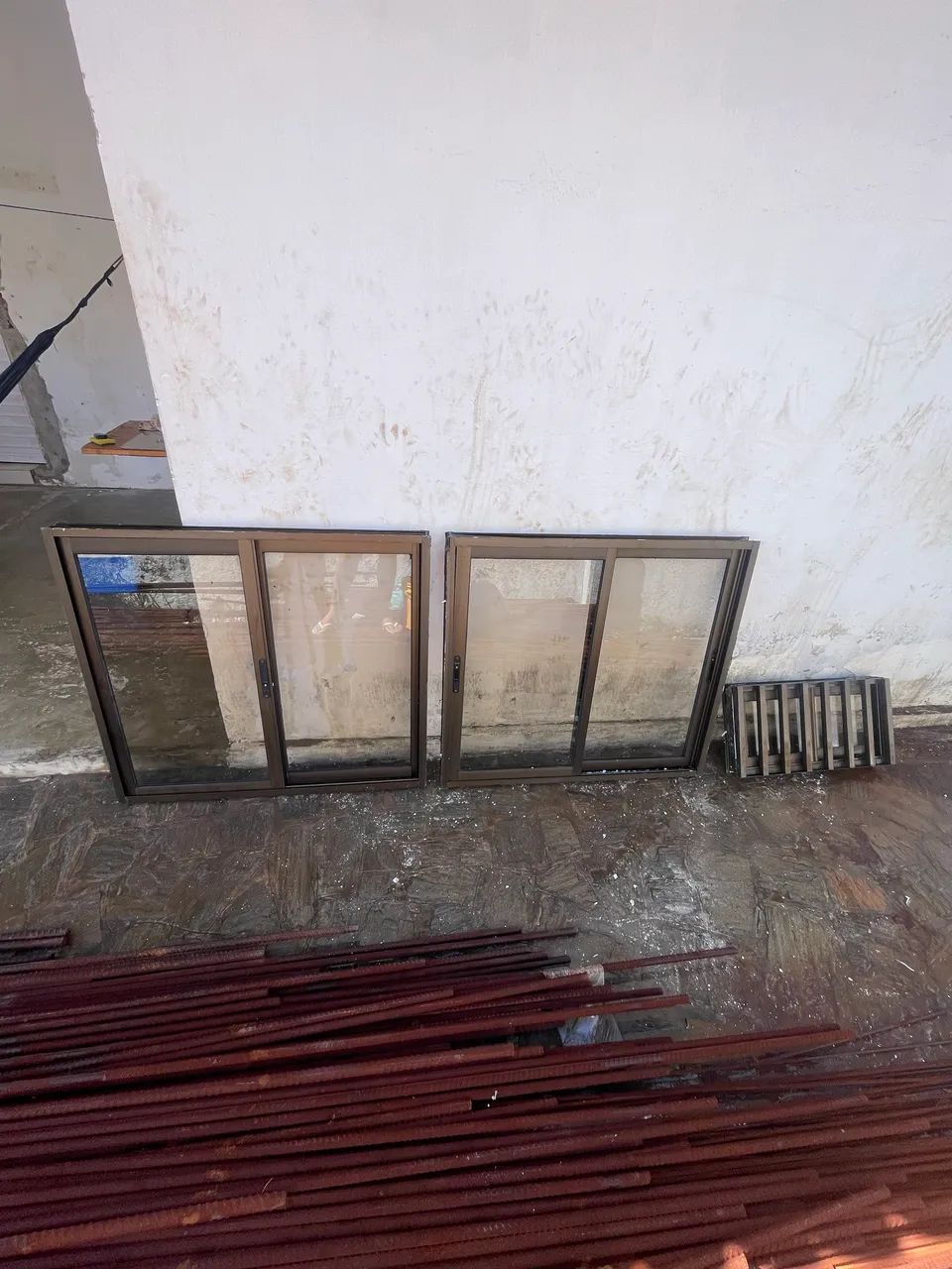 Kit 3 janelas com grade 