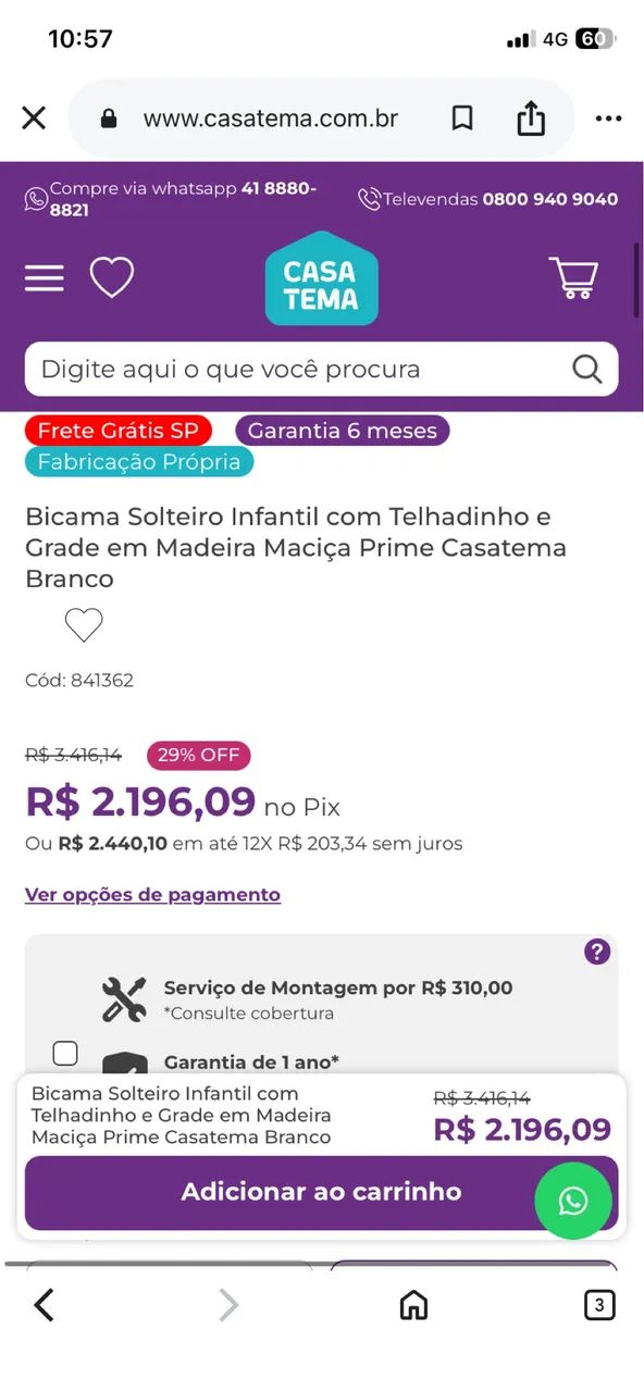 Bicama casa tema telhadinho  - Foto 2