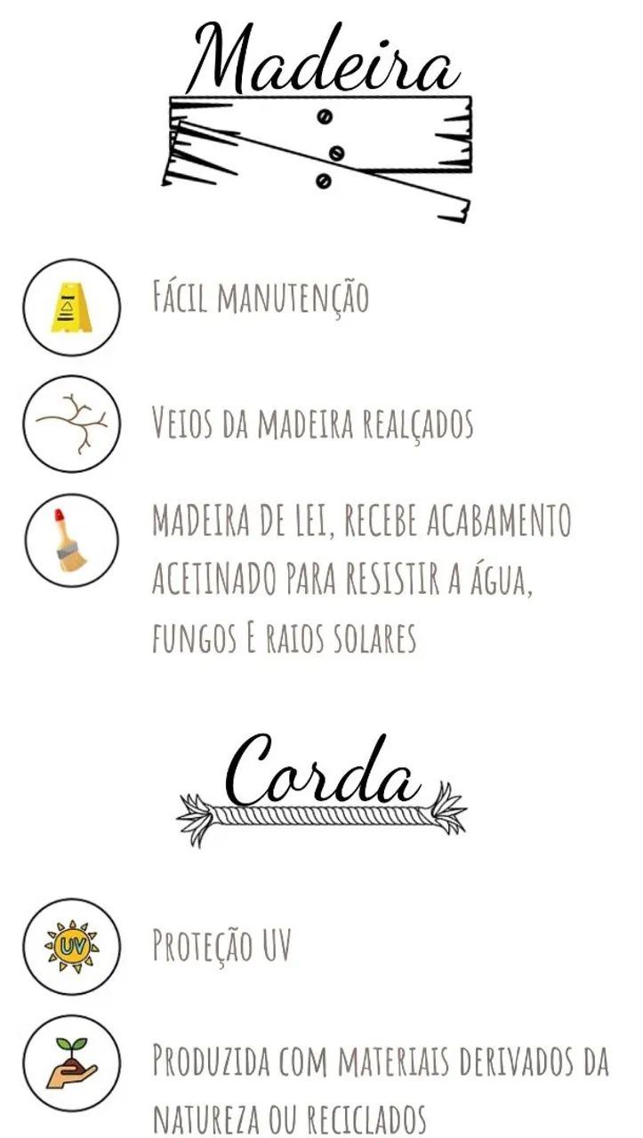 Balanço infantil madeira e tecido - Gaia Atelier - Foto 5
