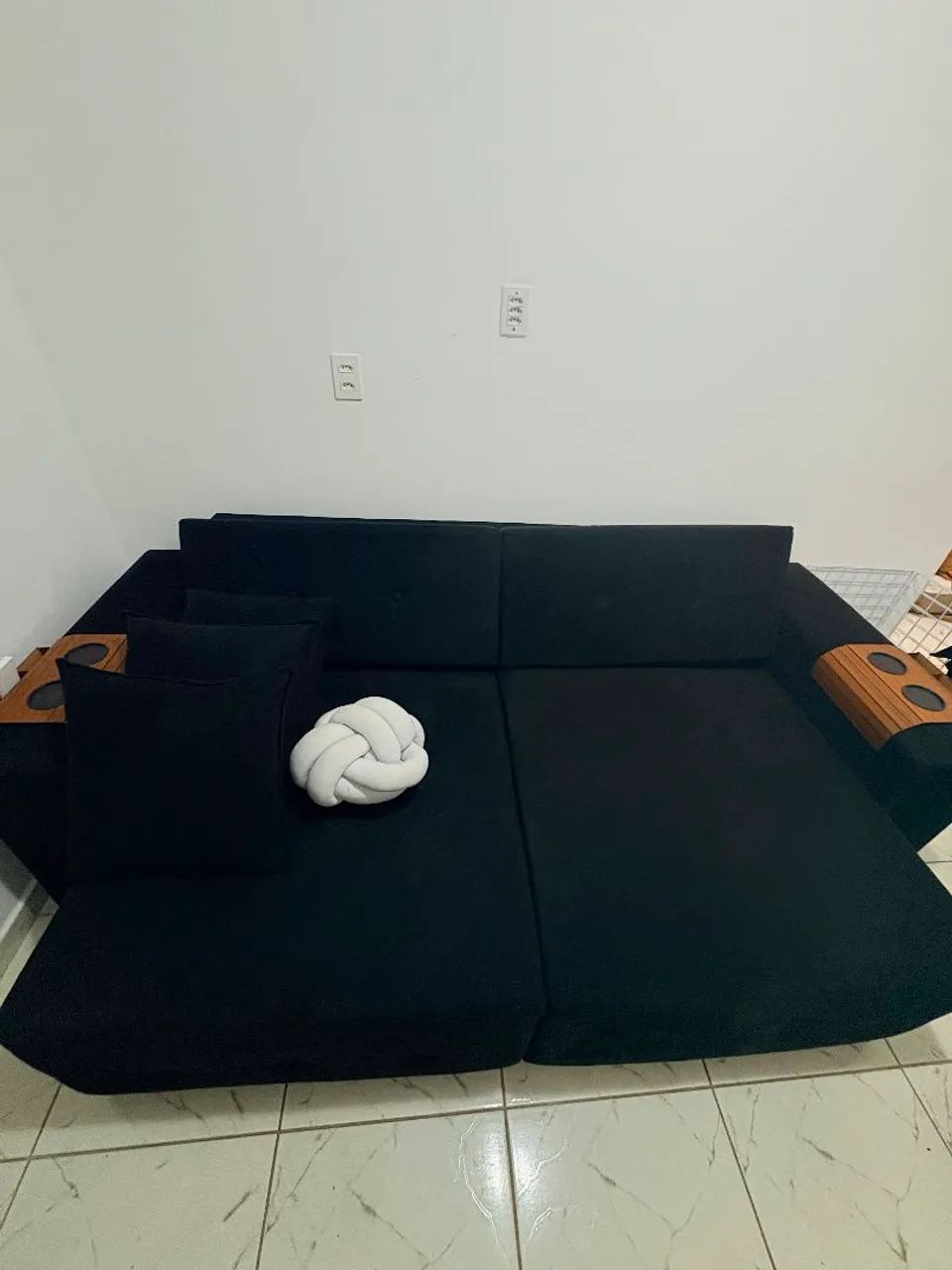 Sofá cama preto Premium.