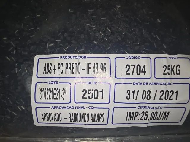 "Oportunidade: 200 Ton. Resina ABS+PC Preta - Preço de Ocasião!" - Foto 3