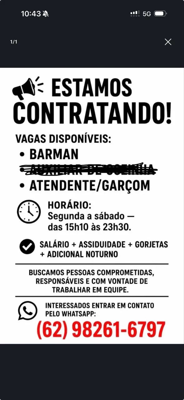 Garçom/barman