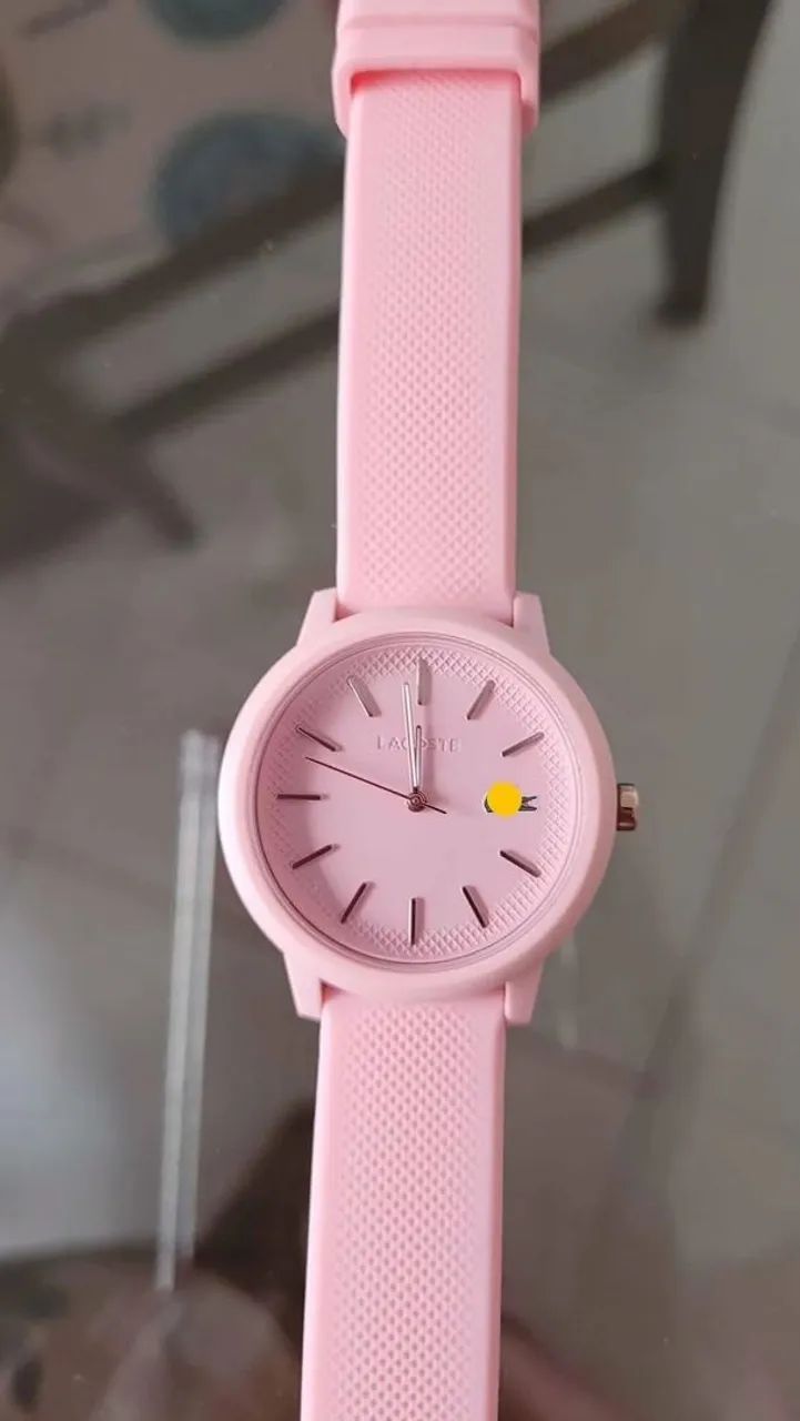 RELÓGIO ROSA LACOSTE COM CERTIFICADO último 