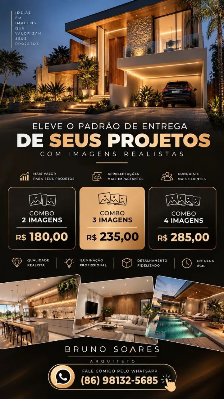 Renderização de Projetos / Arquiteto 