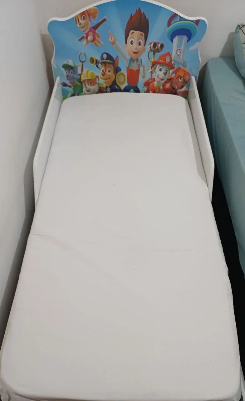 Mini Cama Patrulha Canina com colchão 