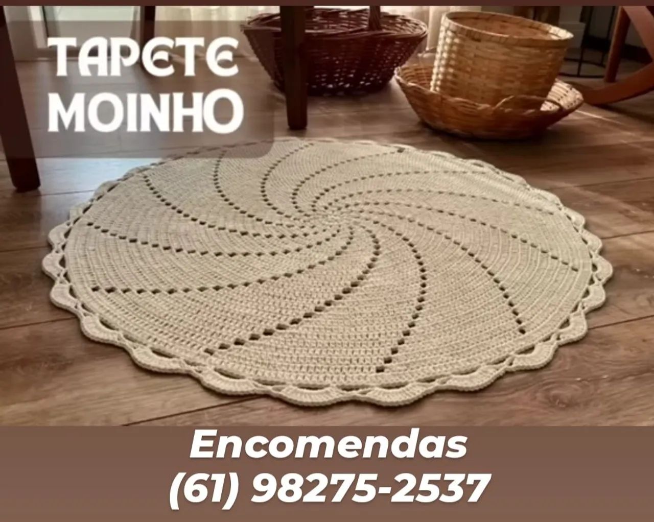 Tapete Crochê Moinho