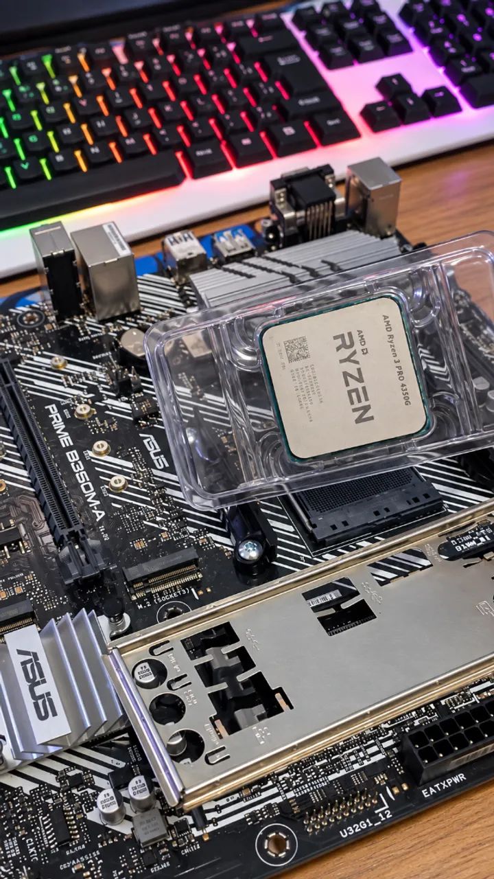 Kit placa mãe am4 e ryzen 4350g