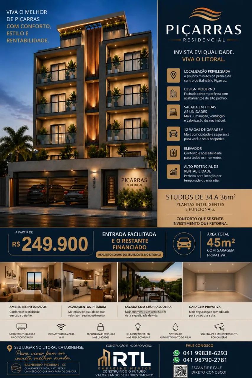 Apartamentos Studios em balneário Piçarras  - Foto 2