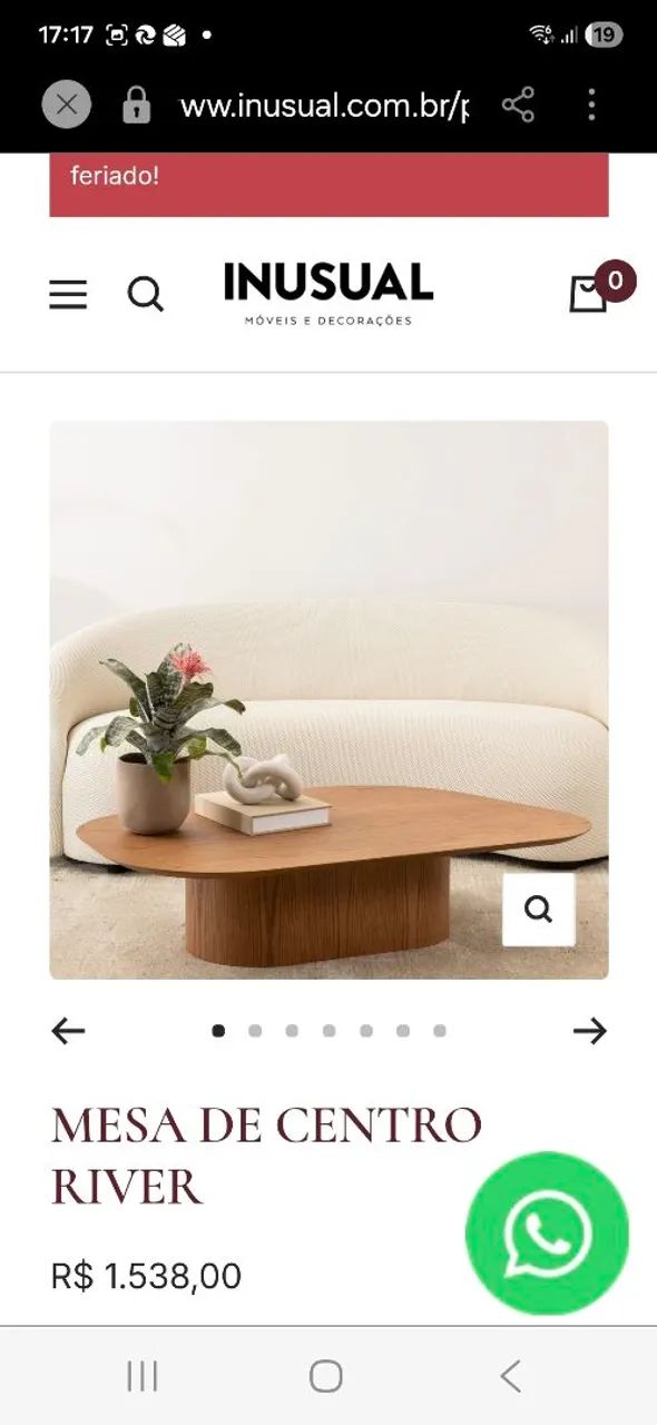 Mesa centro madeira 110x70 - Foto 2