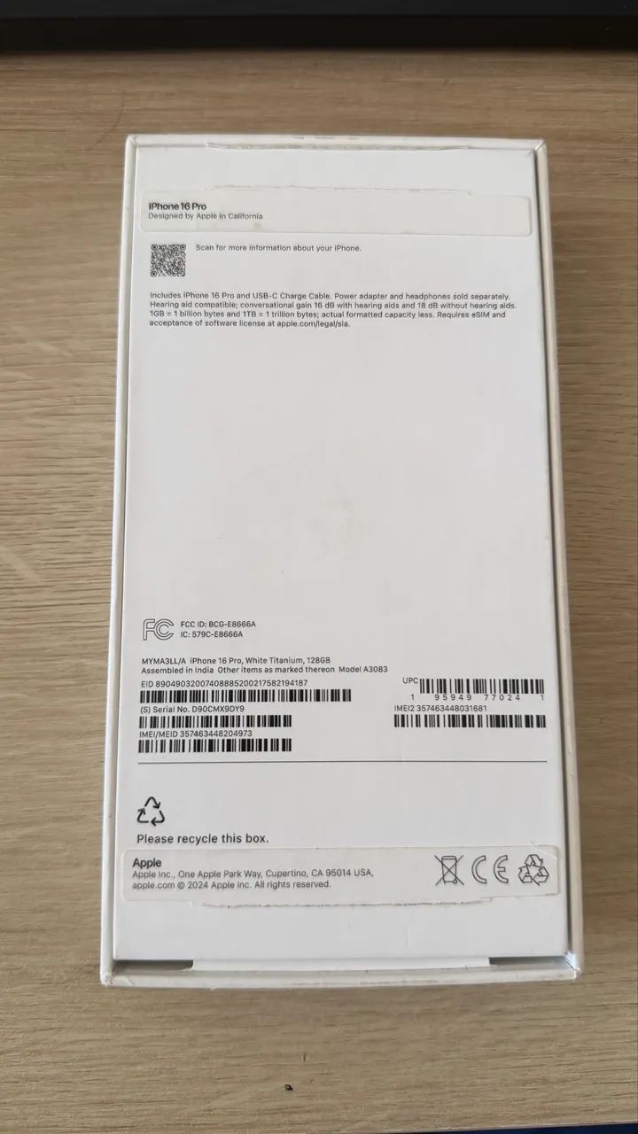 iPhone 16 Pro 128gb Branco - Foto 3