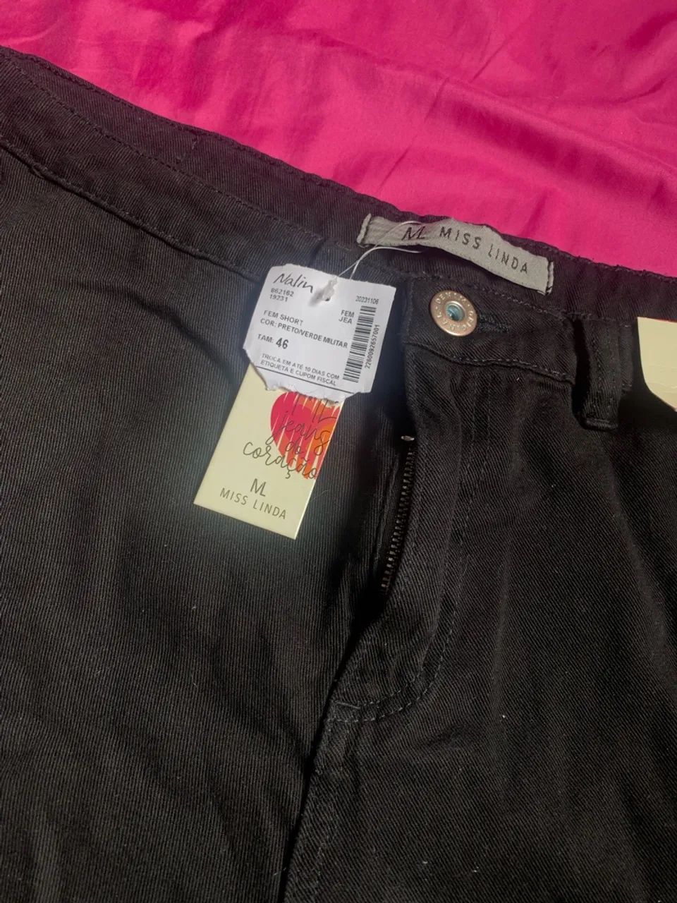 short jeans cargo feminino - Foto 3