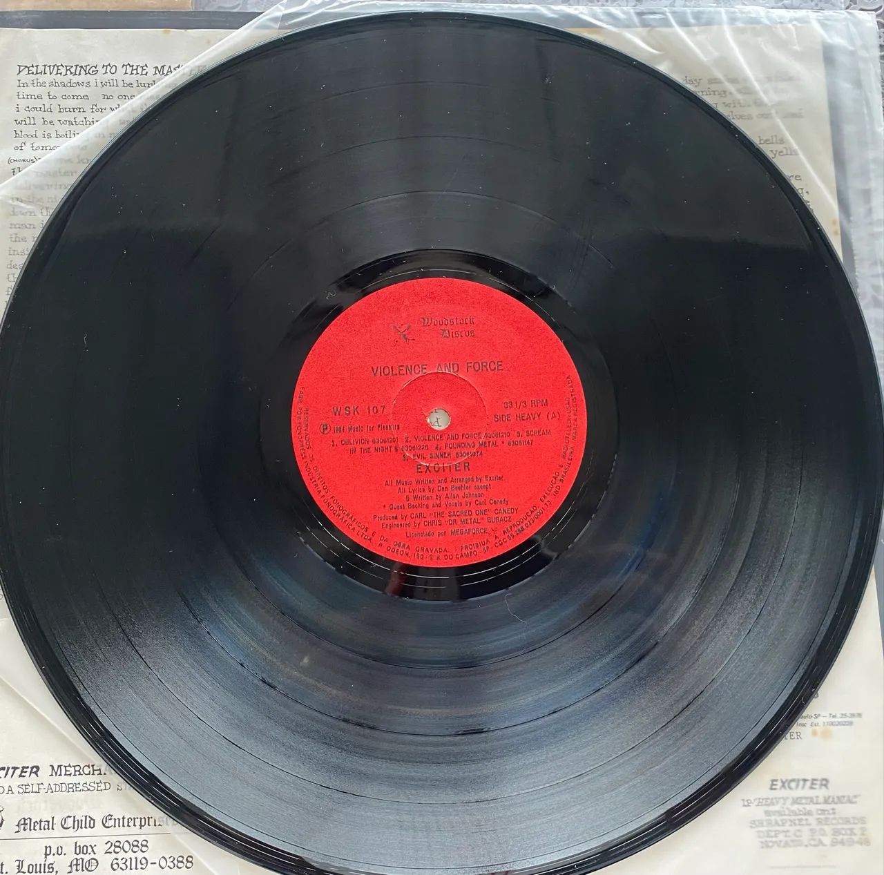 Disco de vinil Exciter - violence e force - Foto 4