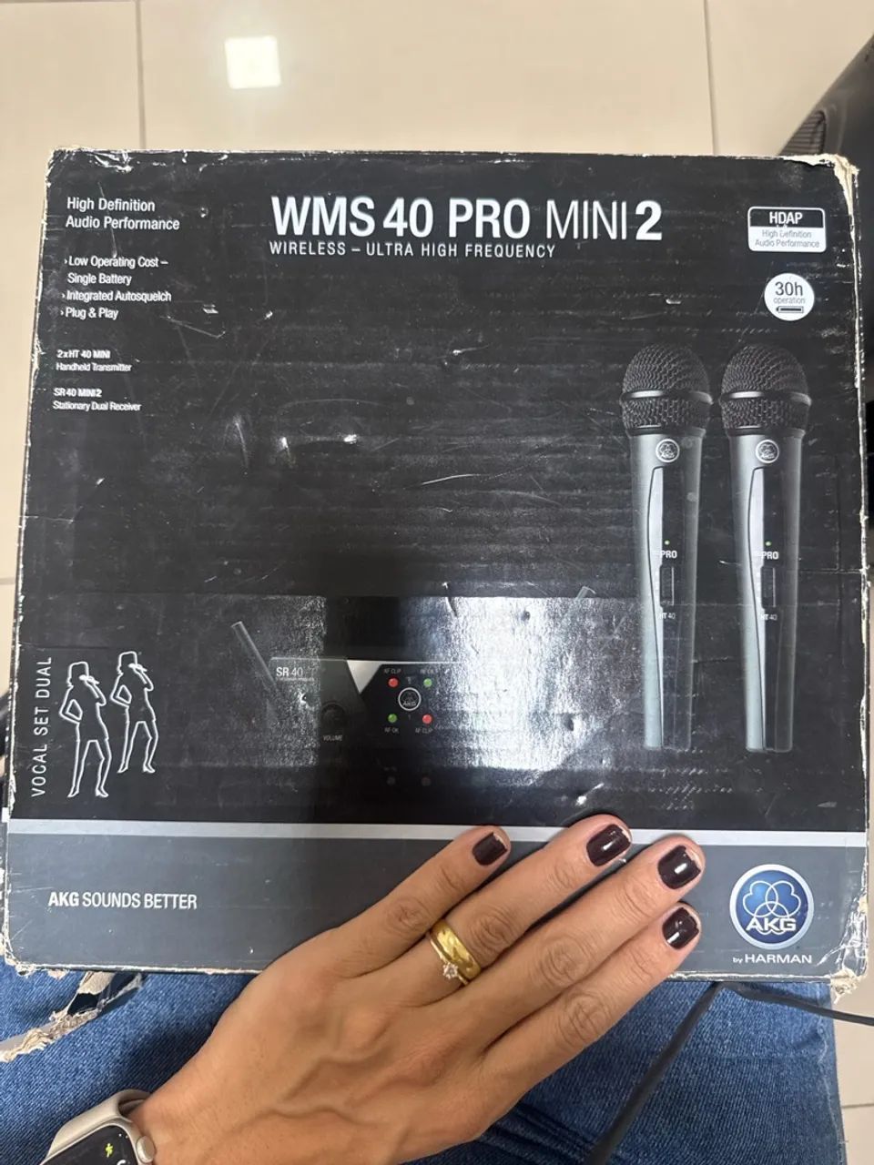 MICROFONE SEM FIO AKG WMS 40 PRO MINI 2 - DUPLO - Foto 2