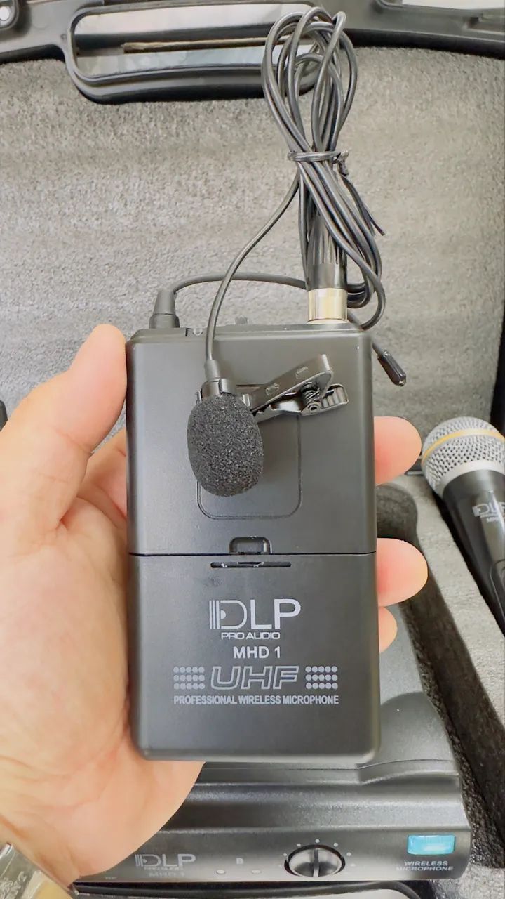 Microfone sem fio DLP Lapela e bastão UHF