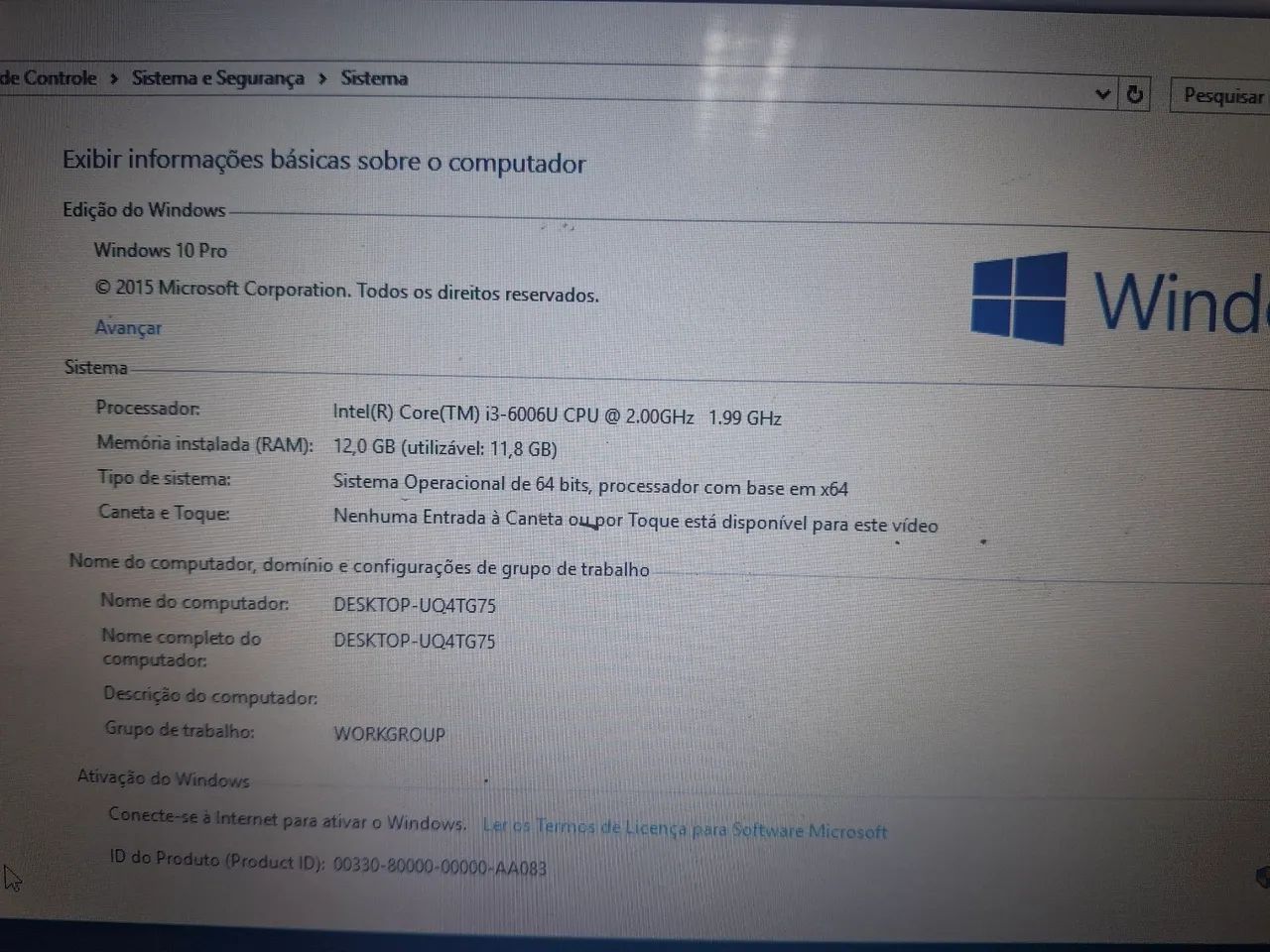 NOTEBOOK LENOVO I3 SEXTA GERAÇÃO COM 12 GIGAS E SSD DE 120 - Foto 5