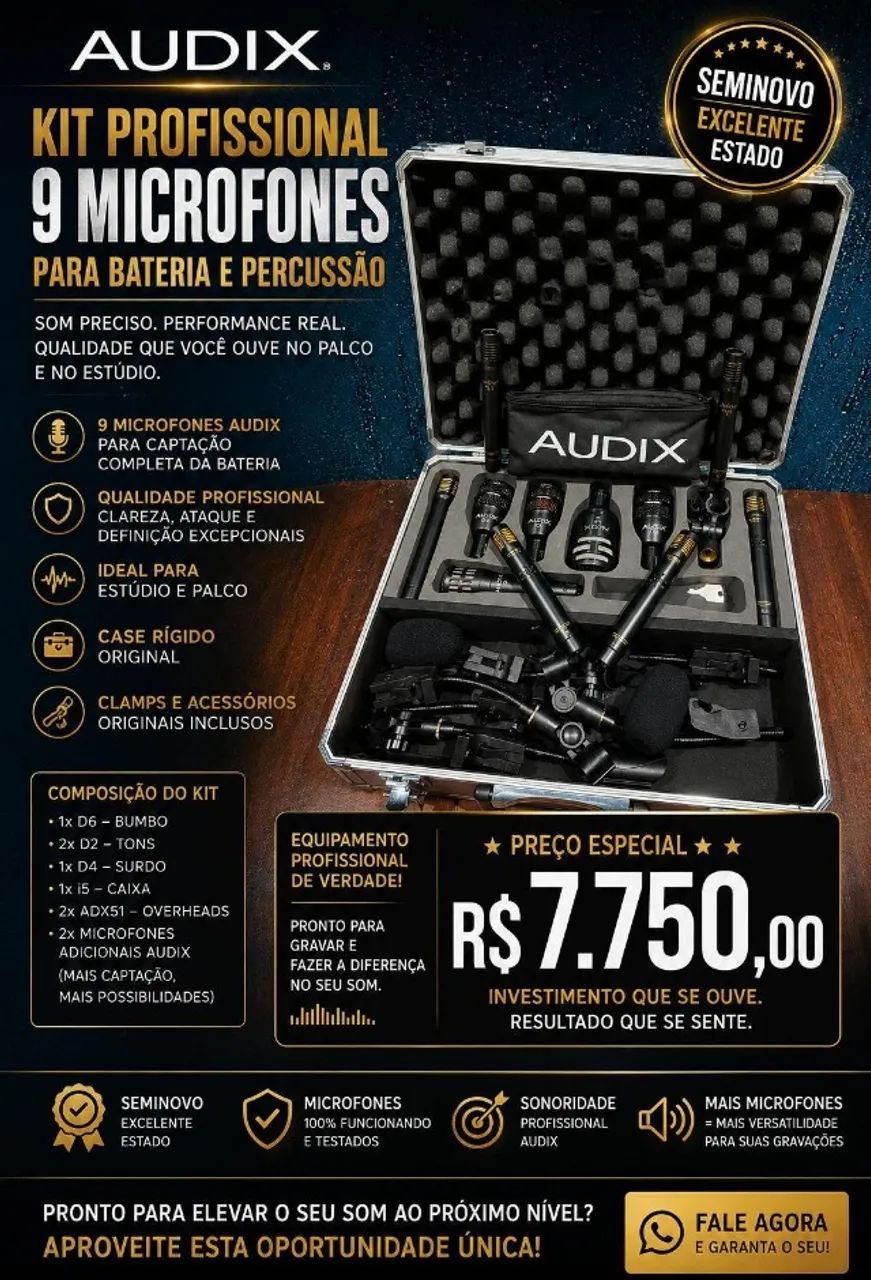 KIT DE MICROFONE AUDIX 