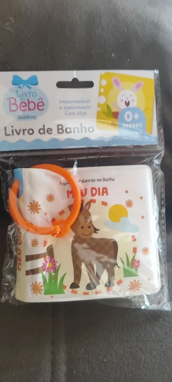 Livro de banho bebê com alça 