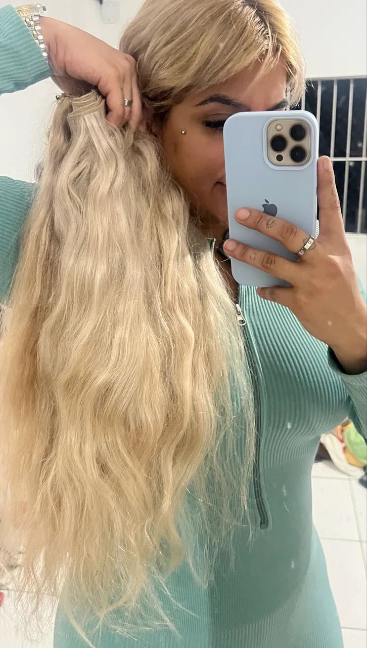 Mega hair humano loiro - Foto 2