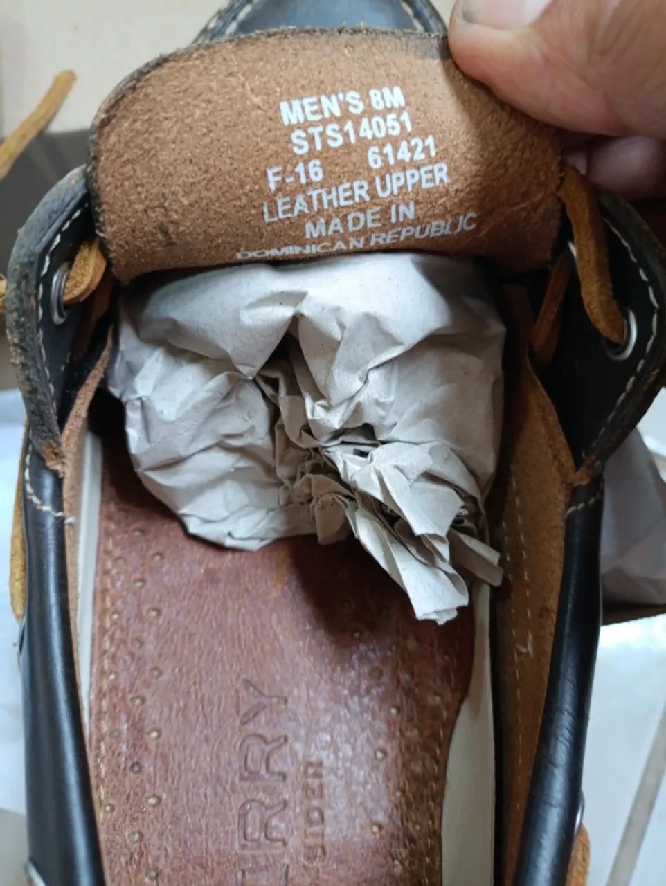 MOCASSIM DE COURO LEGÍTIMO MARCA SPERRY - N 38 ORIGINAL USADO NOVO. - Foto 5