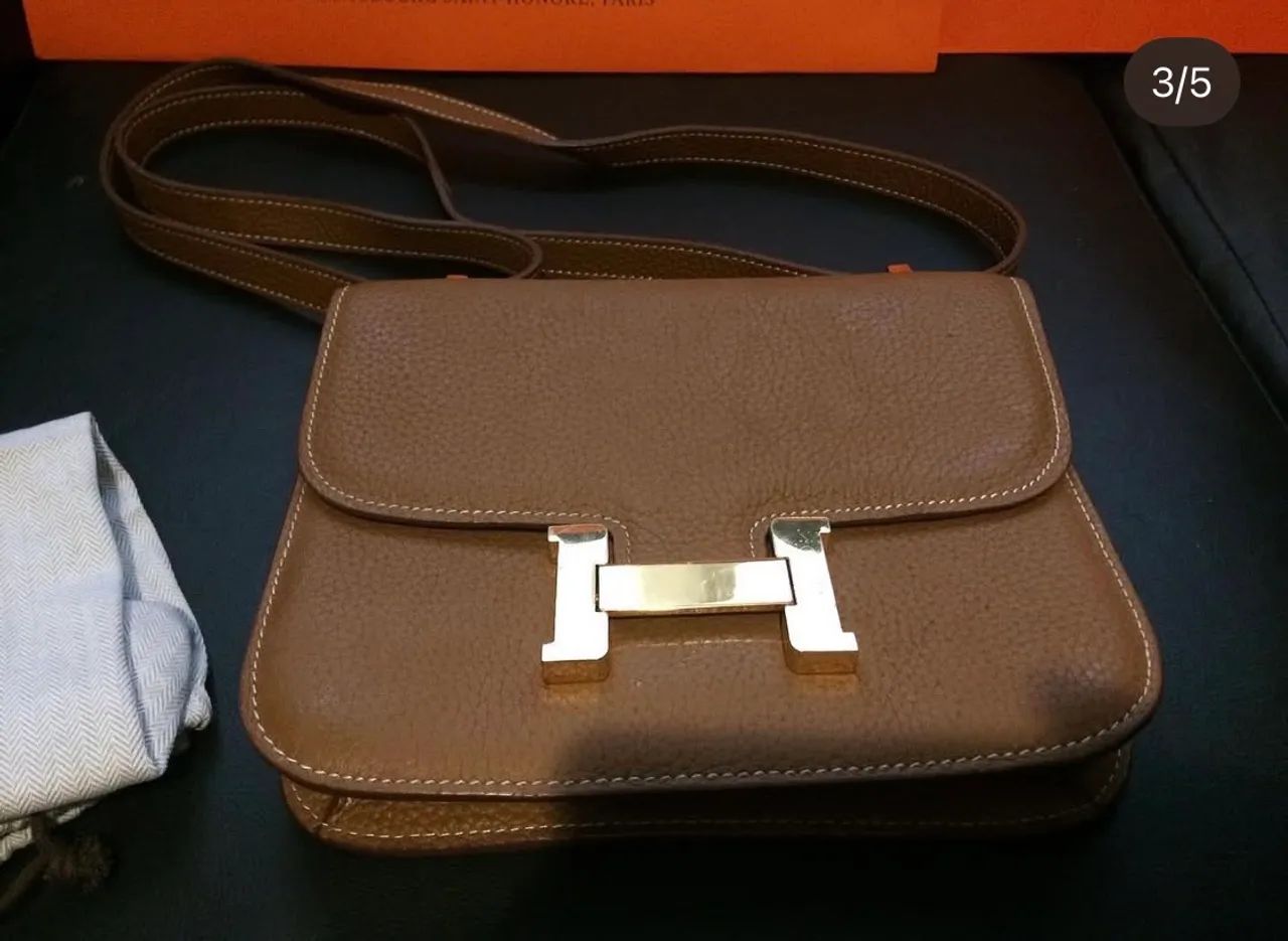 Bolsa Hermès Constance Caramelo com Ferragens Ouro - Foto 5