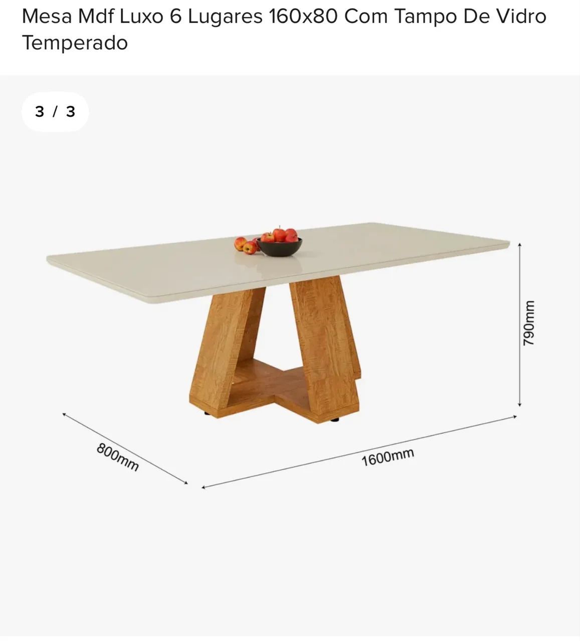 Mesa tampo de vidro - Foto 3